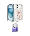 ieg™ iPhone 12 Kılıf Kozmos Doku - Siyah Bilvis 5in1 5D Magic Hayalet Cam Ekran Koruyucu