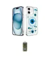 ieg™ iPhone 12 Kılıf Kozmos Doku - Siyah Joko Magic 5D Hayalet Cam