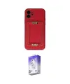 ieg™ iPhone 12 Kılıf Kozmos Minimal Prime - Siyah Bilvis 5in1 3D Magic Cam Ekran Koruyucu