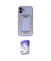 ieg™ iPhone 12 Kılıf Kozmos Minimal Prime - Siyah Bilvis 5in1 3D Magic Cam Ekran Koruyucu