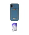 ieg™ iPhone 12 Kılıf Kozmos Minimal Prime - Siyah Bilvis 5in1 3D Magic Cam Ekran Koruyucu