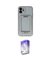 ieg™ iPhone 12 Kılıf Kozmos Minimal Prime - Siyah Bilvis 5in1 3D Magic Cam Ekran Koruyucu