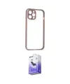 ieg™ iPhone 12 Kılıf Nova Asil Özel Seri - Siyah Bilvis 5in1 5D Magic Hayalet Cam Ekran Koruyucu