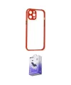 ieg™ iPhone 12 Kılıf Nova Asil Özel Seri - Siyah Bilvis 5in1 5D Magic Hayalet Cam Ekran Koruyucu