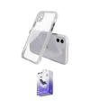 ieg™ iPhone 12 Kılıf Nova Asil Özel Seri - Siyah Bilvis 5in1 5D Magic Hayalet Cam Ekran Koruyucu