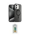 ieg™ iPhone 12 Kılıf Nova Asil Prime - Siyah Polymer Nano Ekran Koruyucu