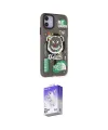 ieg™ iPhone 12 Kılıf Nova Doku Koleksiyonu - Siyah Bilvis 5in1 3D Magic Cam Ekran Koruyucu