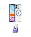 ieg™ iPhone 12 Kılıf Nova Işık Özel Seri - Siyah Bilvis 5in1 5D Magic Hayalet Cam Ekran Koruyucu