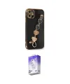 ieg™ iPhone 12 Kılıf Nova Işık Prime - Siyah Bilvis 5in1 3D Magic Cam Ekran Koruyucu