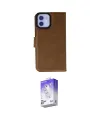 ieg™ iPhone 12 Kılıf Siluet Işık Serisi - Siyah Bilvis 5in1 3D Magic Cam Ekran Koruyucu