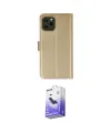 ieg™ iPhone 12 Kılıf Siluet Işık Serisi - Siyah Bilvis 5in1 5D Magic Hayalet Cam Ekran Koruyucu