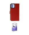 ieg™ iPhone 12 Kılıf Siluet Işık Serisi - Siyah Bilvis 5in1 5D Magic Hayalet Cam Ekran Koruyucu