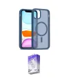 ieg™ iPhone 12 Kılıf Siluet Minimal Prime - Siyah Bilvis 5in1 3D Magic Cam Ekran Koruyucu