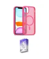ieg™ iPhone 12 Kılıf Siluet Minimal Prime - Siyah Bilvis 5in1 3D Magic Cam Ekran Koruyucu