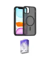 ieg™ iPhone 12 Kılıf Siluet Minimal Prime - Siyah Bilvis 5in1 3D Magic Cam Ekran Koruyucu