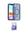 ieg™ iPhone 12 Kılıf Siluet Minimal Prime - Siyah Bilvis 5in1 5D Magic Hayalet Cam Ekran Koruyucu