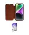 ieg™ iPhone 12 Kılıf Siluet Minimal Serisi - Siyah Bilvis 5in1 3D Magic Cam Ekran Koruyucu