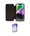 ieg™ iPhone 12 Kılıf Siluet Minimal Serisi - Siyah Bilvis 5in1 3D Magic Cam Ekran Koruyucu