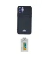 ieg™ iPhone 12 Kılıf Vadi Çizgi Prime - Siyah Polymer Nano Ekran Koruyucu