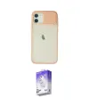 ieg™ iPhone 12 Kılıf Vadi Çizgi - Siyah Bilvis 5in1 3D Magic Cam Ekran Koruyucu