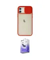 ieg™ iPhone 12 Kılıf Vadi Çizgi - Siyah Bilvis 5in1 5D Magic Hayalet Cam Ekran Koruyucu