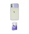 ieg™ iPhone 12 Kılıf Vadi Çizgi - Siyah Bilvis 5in1 5D Magic Hayalet Cam Ekran Koruyucu