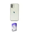 ieg™ iPhone 12 Kılıf Vadi Minimal - Siyah Bilvis 5in1 3D Magic Cam Ekran Koruyucu
