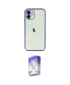 ieg™ iPhone 12 Kılıf Vadi Minimal - Siyah Bilvis 5in1 3D Magic Cam Ekran Koruyucu