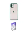 ieg™ iPhone 12 Kılıf Vadi Minimal - Siyah Bilvis 5in1 3D Magic Cam Ekran Koruyucu