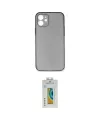 ieg™ iPhone 12 Kılıf Yadigar Yansıma Serisi - Siyah Polymer Nano Ekran Koruyucu