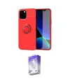 ieg™ iPhone 12 Kılıf Yankı Form Prime - Siyah Bilvis 5in1 3D Magic Cam Ekran Koruyucu