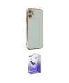 ieg™ iPhone 12 Kılıf Yankı Serisi - Siyah Bilvis 5in1 5D Magic Hayalet Cam Ekran Koruyucu