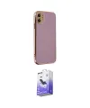 ieg™ iPhone 12 Kılıf Yankı Serisi - Siyah Bilvis 5in1 5D Magic Hayalet Cam Ekran Koruyucu