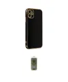 ieg™ iPhone 12 Kılıf Yankı Serisi - Siyah Joko Magic 5D Hayalet Cam