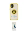 ieg™ iPhone 12 Kılıf Yörünge Çizgi - Şeffaf Pasifik Cam Ekran Koruyucu