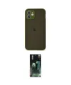 ieg™ iPhone 12 Mini Kılıf Ahenk Çizgi Serisi - Siyah 360 Mat Full Body Arka Koruyucu