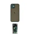 ieg™ iPhone 12 Mini Kılıf Ahenk Çizgi Serisi - Siyah 360 Mat Full Body Arka Koruyucu