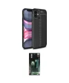ieg™ iPhone 12 Mini Kılıf Doruk Klasik Özel Seri - Siyah 360 Mat Full Body Arka Koruyucu
