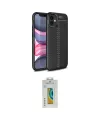 ieg™ iPhone 12 Mini Kılıf Doruk Klasik Özel Seri - Siyah Polymer Nano Ekran Koruyucu