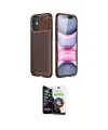ieg™ iPhone 12 Mini Kılıf Eksen Form Prime - Şeffaf Temperli Cam Ekran Koruyucu