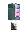 ieg™ iPhone 12 Mini Kılıf Eksen Form Prime - Şeffaf Temperli Cam Ekran Koruyucu