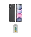 ieg™ iPhone 12 Mini Kılıf Eksen Form Prime - Siyah Polymer Nano Ekran Koruyucu