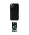 ieg™ iPhone 12 Mini Kılıf Yadigar Yansıma Serisi - Siyah 360 Mat Full Body Arka Koruyucu
