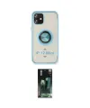 ieg™ iPhone 12 Mini Kılıf Yörünge Çizgi - Şeffaf 360 Full Body Arka Koruyucu