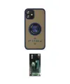 ieg™ iPhone 12 Mini Kılıf Yörünge Çizgi - Şeffaf 360 Full Body Arka Koruyucu