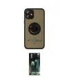 ieg™ iPhone 12 Mini Kılıf Yörünge Çizgi - Şeffaf 360 Full Body Arka Koruyucu
