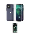 ieg™ iPhone 12 Mini Kılıf Zirve Doku - Siyah 360 Mat Full Body Arka Koruyucu