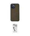 ieg™ iPhone 12 Pro Kılıf Ahenk Çizgi Serisi - Şeffaf Uv Polymer Nano Ekran Koruyucu