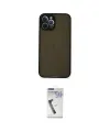 ieg™ iPhone 12 Pro Kılıf Ahenk Çizgi Serisi - Şeffaf Uv Polymer Nano Ekran Koruyucu