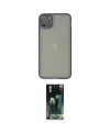 ieg™ iPhone 12 Pro Kılıf Ahenk Çizgi Serisi - Siyah 360 Mat Full Body Arka Koruyucu